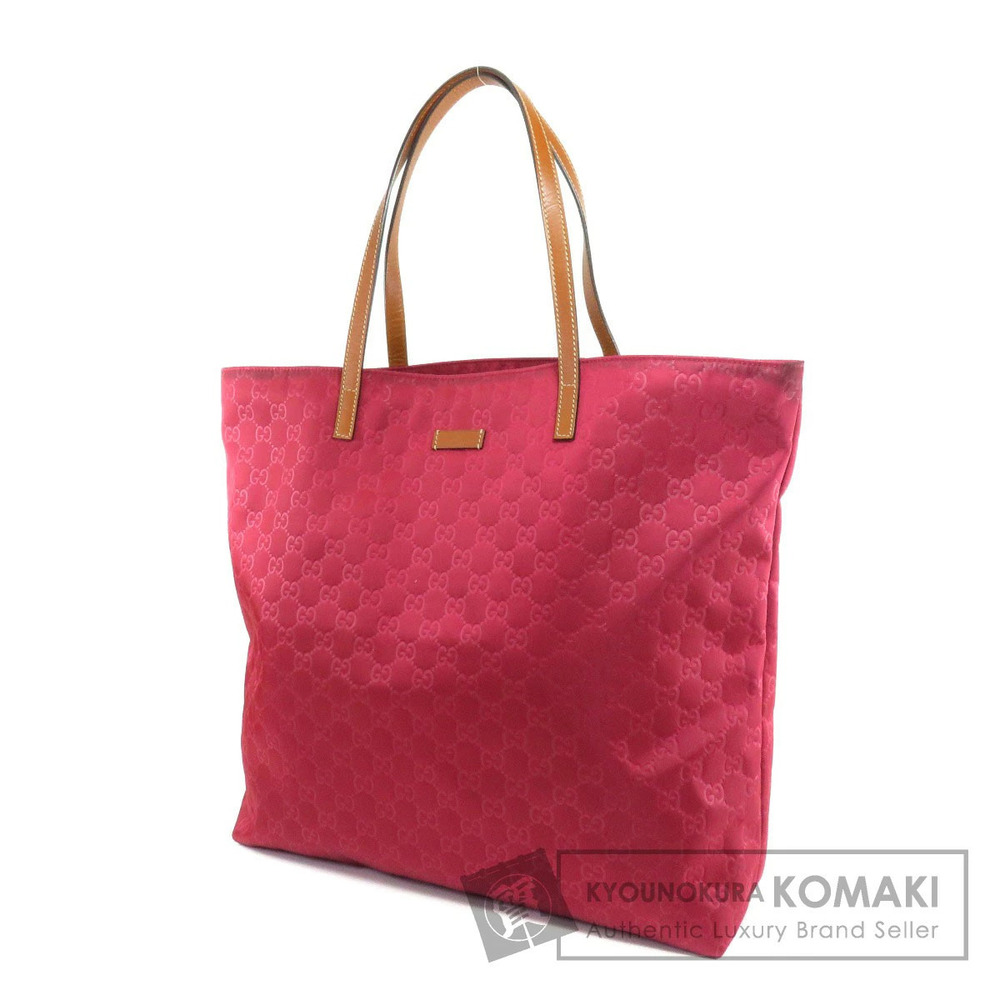 Gucci GG Monogram tote bag tan leather Red
